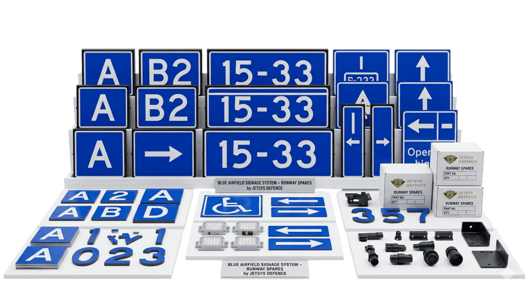 Blue Airfield Signage System by Jetsys Defence